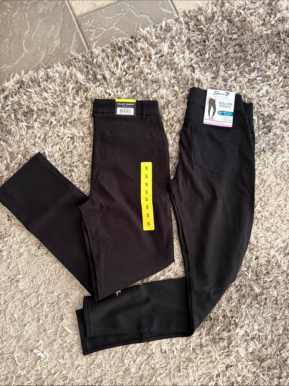 Lot 2 pair Seven7 Black & Hillary Radley black leggings pants